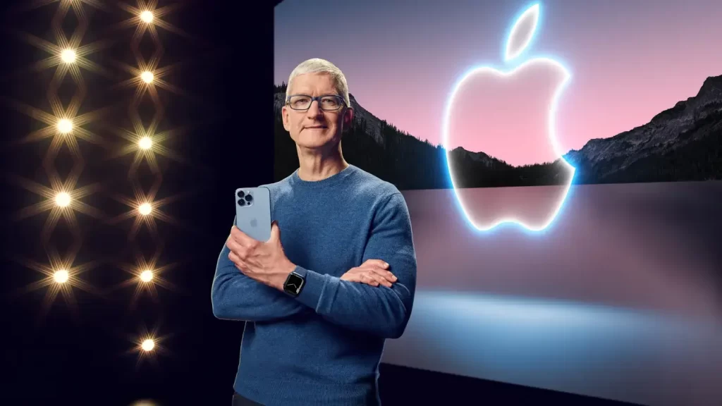 Tim Cook introduces iPhone 13, Source: Apple Inc.