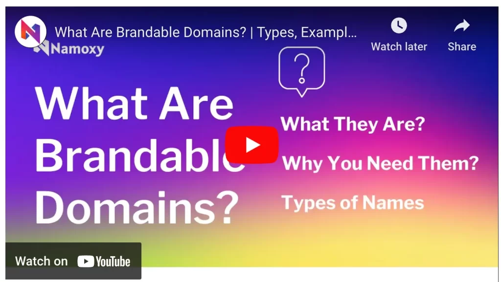 what defines a brandable domain name youtube video thumbnail